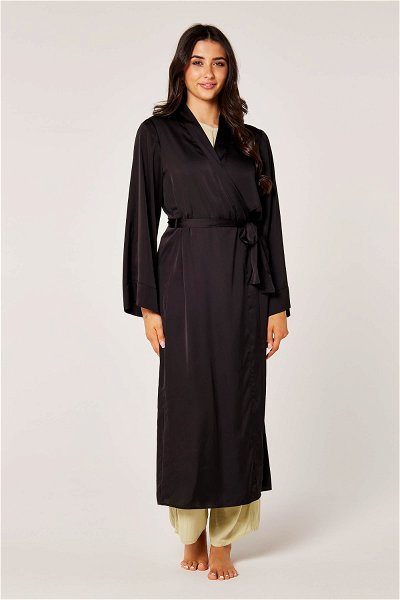 Classic Belted Long Sleeves Maxi Robe product image
