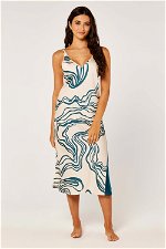 Floral Print Satin Maxi Gown with Side Slit product image 1