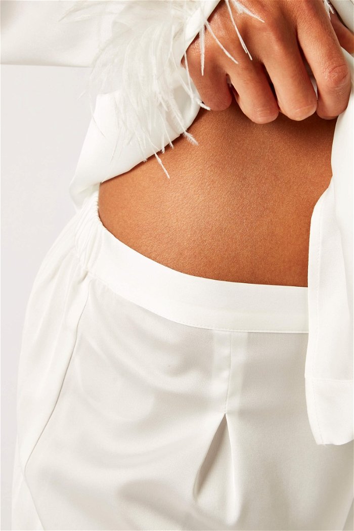 Bridal Pyjama Set with Feather Trims product image 3
