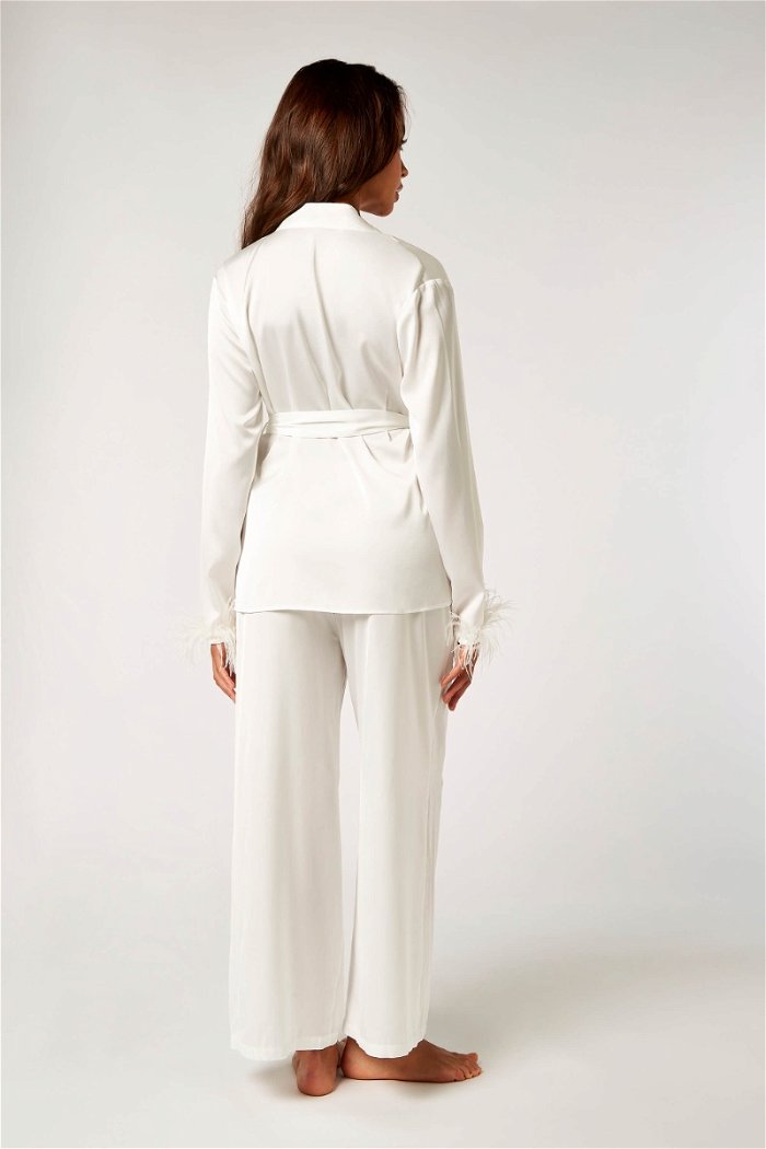 Bridal Pyjama Set with Feather Trims product image 5