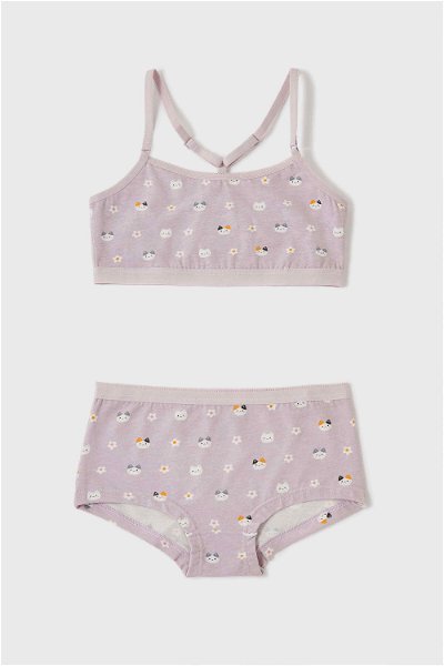 Printed Bra and Panty Set for Girls product image