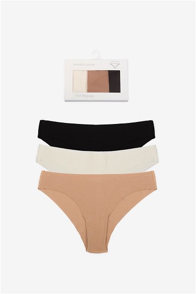 Pack of 3 Seamless Brazilian Cut Panties product image