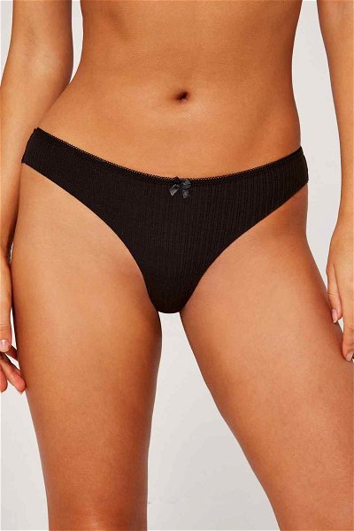 Everyday Ribbed Thong Panty product image