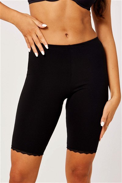 Lace Embellished Knee-Length Shorts product image