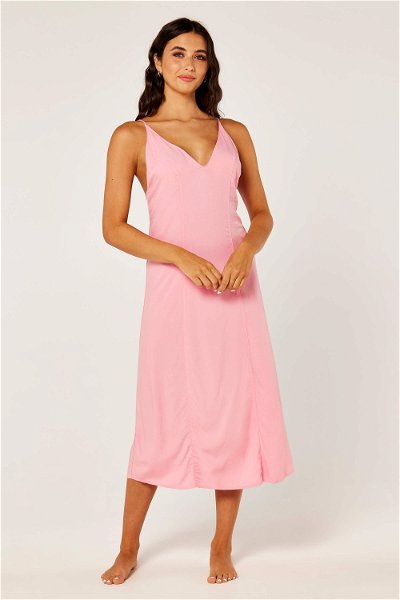 Thin Straps and Wide Cut Midi Night Gown product image