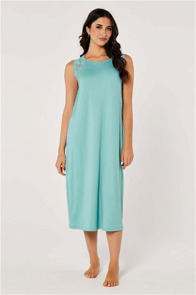 Elegant Lace Shoulder Midi Gown product image
