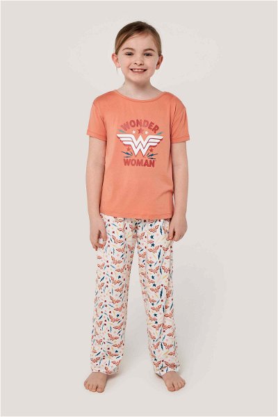 Wonder Woman Printed Two-Piece Pajama Set for Girls product image