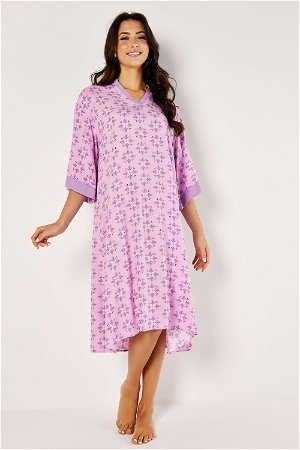 Midi Printed Dress with a V Neck product image