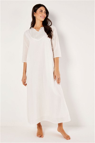Maxi Dress with a Slit Collar product image