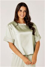 2 Pieces Short Sleeves and Wide Fit Sleek lounging Set product image 2