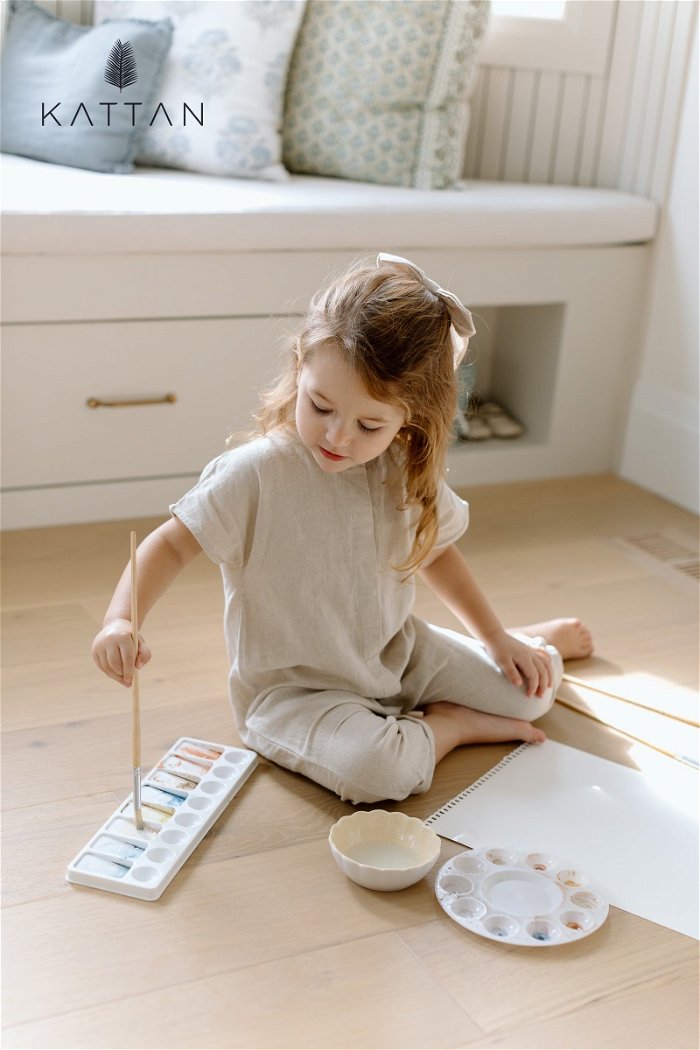 Linen Blend Kids Playsuit product image 2