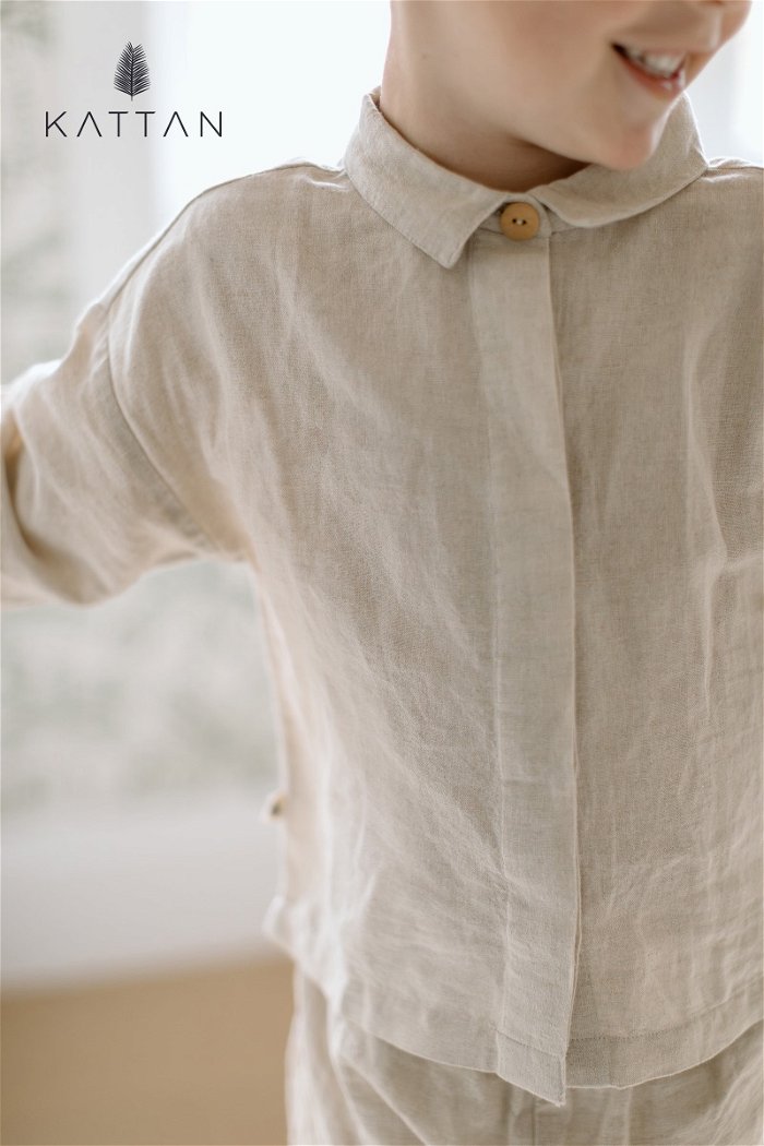 Linen Blend Kids Pants and Shirt Set product image 3