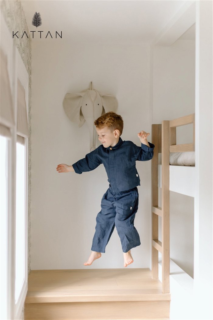 Linen Blend Kids Pants and Shirt Set product image 3