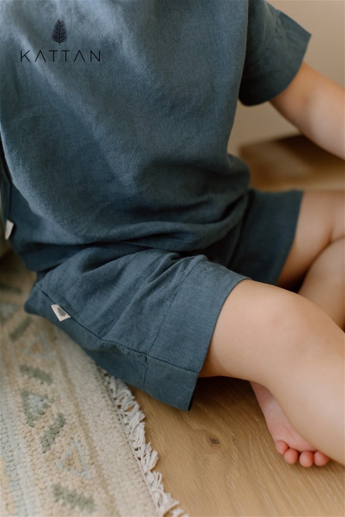 Linen Blend Kids Short and T-Shirt Set product image 6