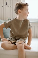 Linen Blend Kids Short and T-Shirt Set product image 2