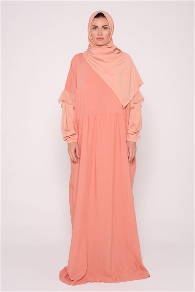 Layered Two-Tone Prayer Dress with Matching Veil product image