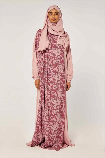 Flower Print Layered Prayer Dress with Matching Veil product image