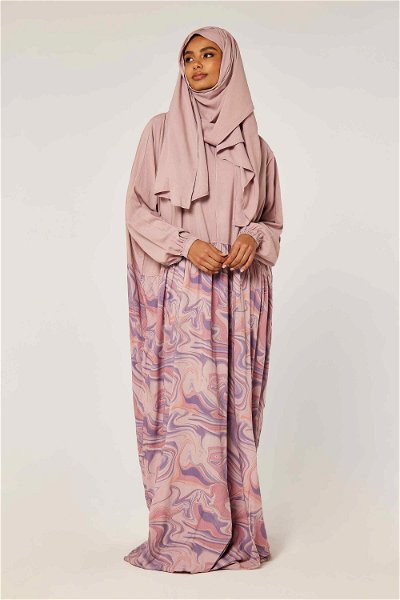 Printed Zippered Prayer Dress with Matching Veil product image