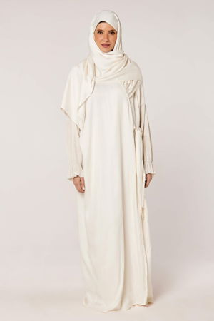 شرشف صلاة للعرائس مع ربطة جانبية وحجاب مطابق product image