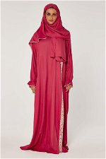 Prayer Dress with Embroidered Trims and Matching Veil product image 1