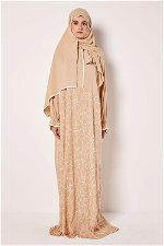 Zipper Prayer Dress with Printed Front and Matching Veil product image 1