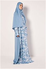  شرشف صلاة مفتوح من الجانب مطبوع من الامام مع حجاب مطابق product image 2