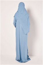  شرشف صلاة مفتوح من الجانب مطبوع من الامام مع حجاب مطابق product image 4