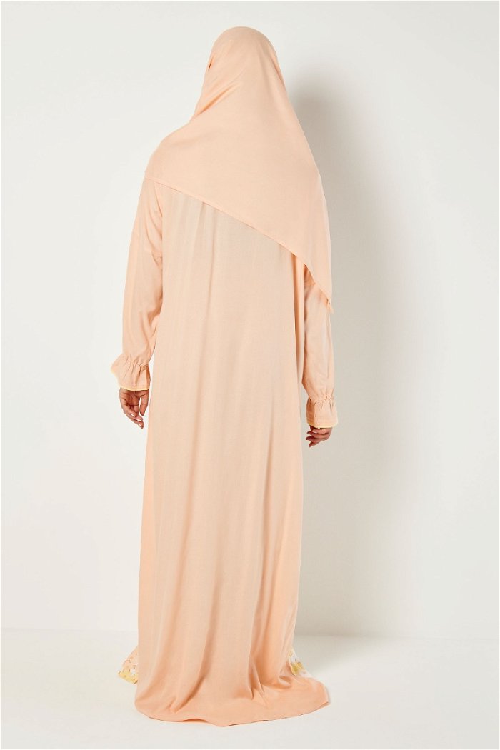 Side Open Prayer Dress with Side Tie and Matching Veil product image 4