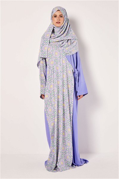Side Open Prayer Dress with Matching Veil and Side Tie product image