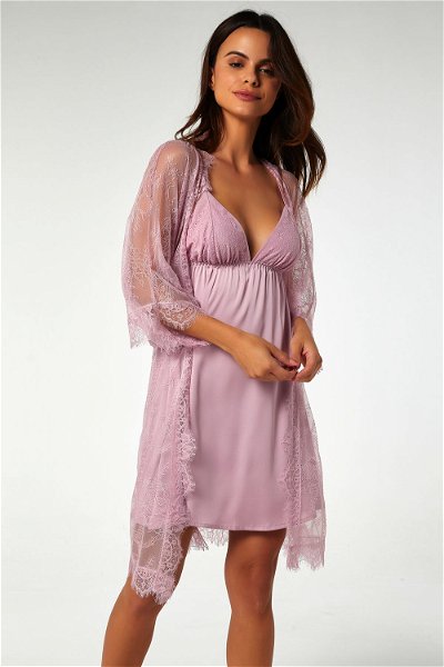 Flirty Lace Open Robe for Romantic Evenings product image