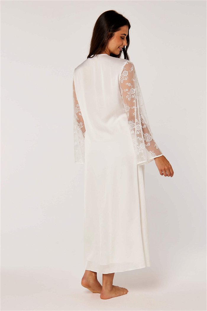 Romantic Lace Sleeve Bridal Robe product image 6