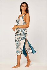 Floral Print Satin Maxi Gown with Side Slit product image 2