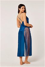 Lace-Trimmed Maxi Gown with Cross Back product image 7