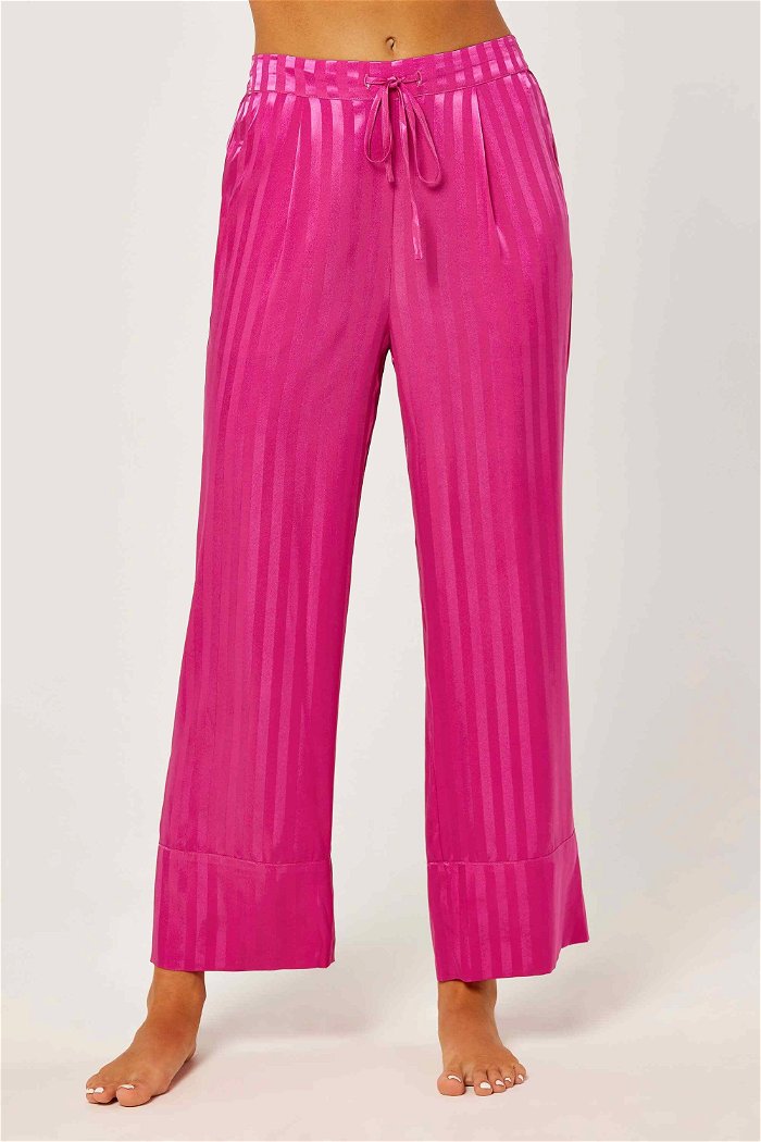 Stripe Buttoned Long Pajama Set product image 5