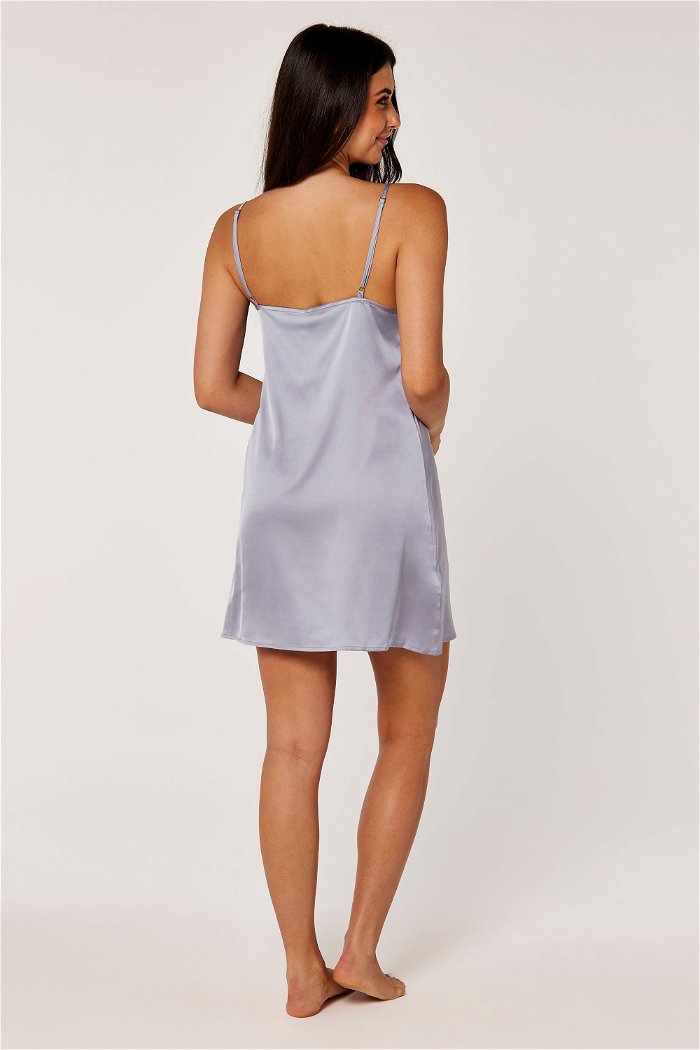 Satin Mini Slip Nightgown with Deep Cut Neckline product image 5