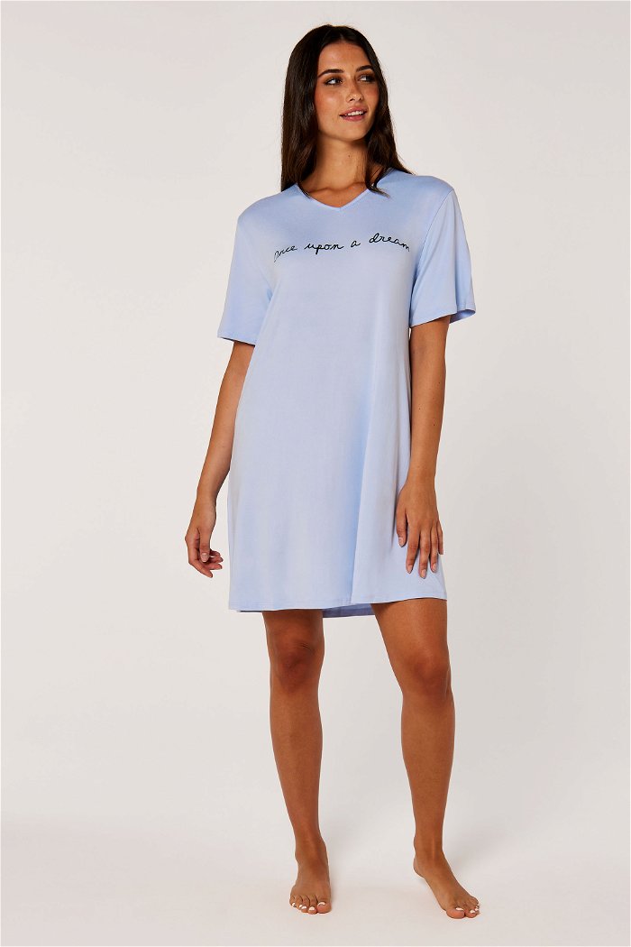 Pack of 2 Night Gowns with Printed and Slogan Designs product image 7