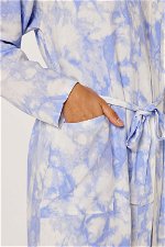Tie Dye Printed Belted Robe with Side Pockets and Long Sleeves product image 6