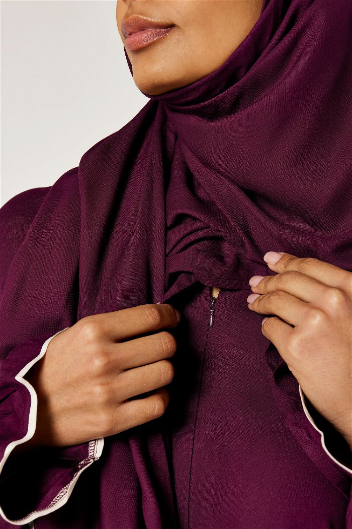 Zippered Flower Print Prayer Dress with Matching Veil product image 5