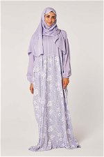 Zippered Flower Print Prayer Dress with Matching Veil product image 2