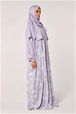 Zippered Flower Print Prayer Dress with Matching Veil product image 4