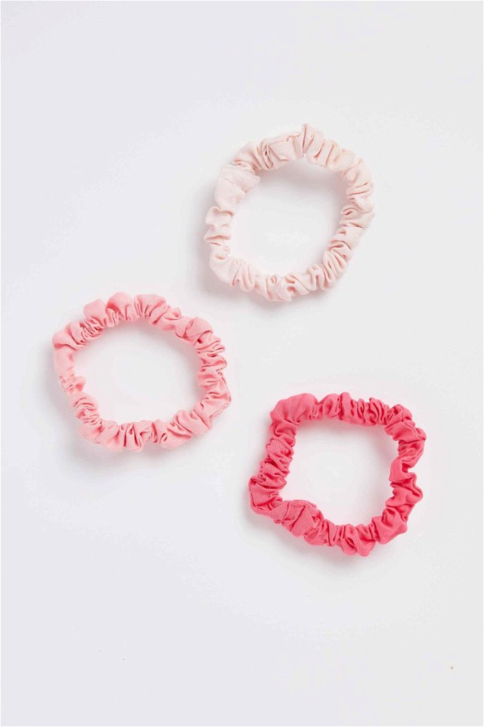 3 scrunchies in pink product image 2