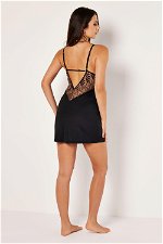 Romantic Lace Babydoll with Metal Accessory and Deep Cut product image 5