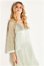 Maxi Dress with Embroidered Lace Sleeves product image 2