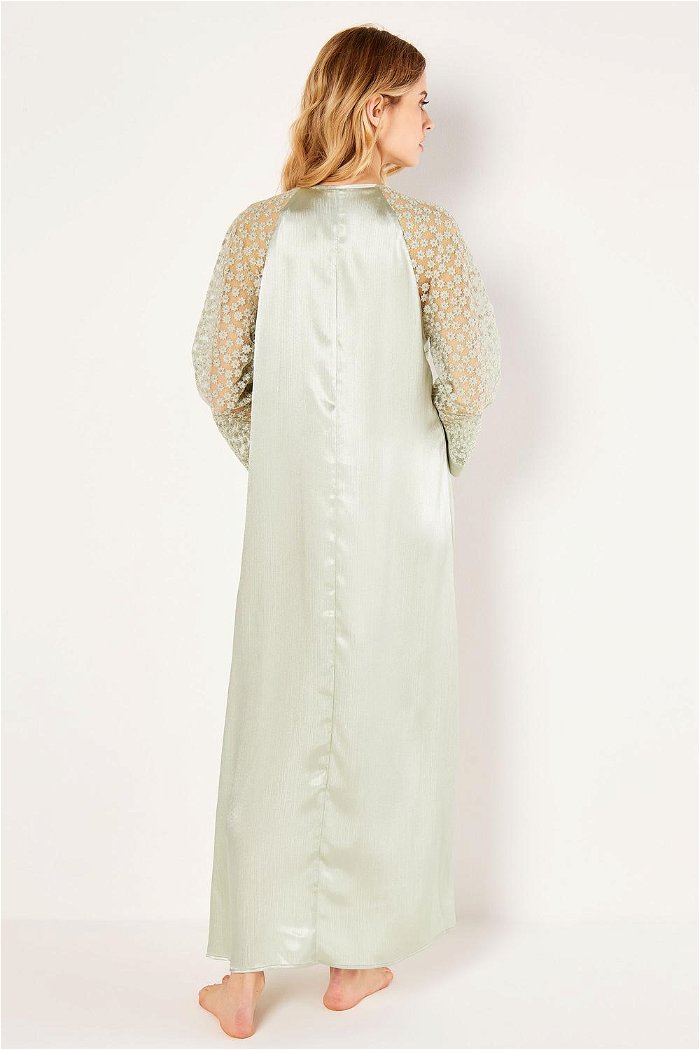 Maxi Dress with Embroidered Lace Sleeves product image 5