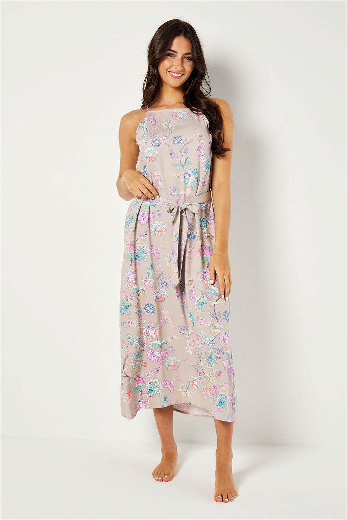 2 Piece Flower Printed Dress and Kimono Set with Matching Belt product image 4