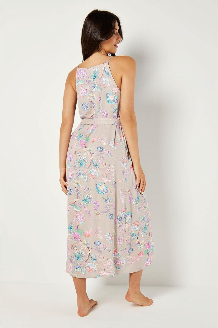 2 Piece Flower Printed Dress and Kimono Set with Matching Belt product image 6