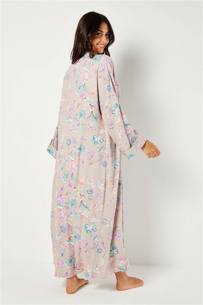 2 Piece Flower Printed Dress and Kimono Set with Matching Belt product image 10
