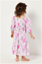 Wide Cut Flower Printed Little Girl's Maxi Dress product image 5