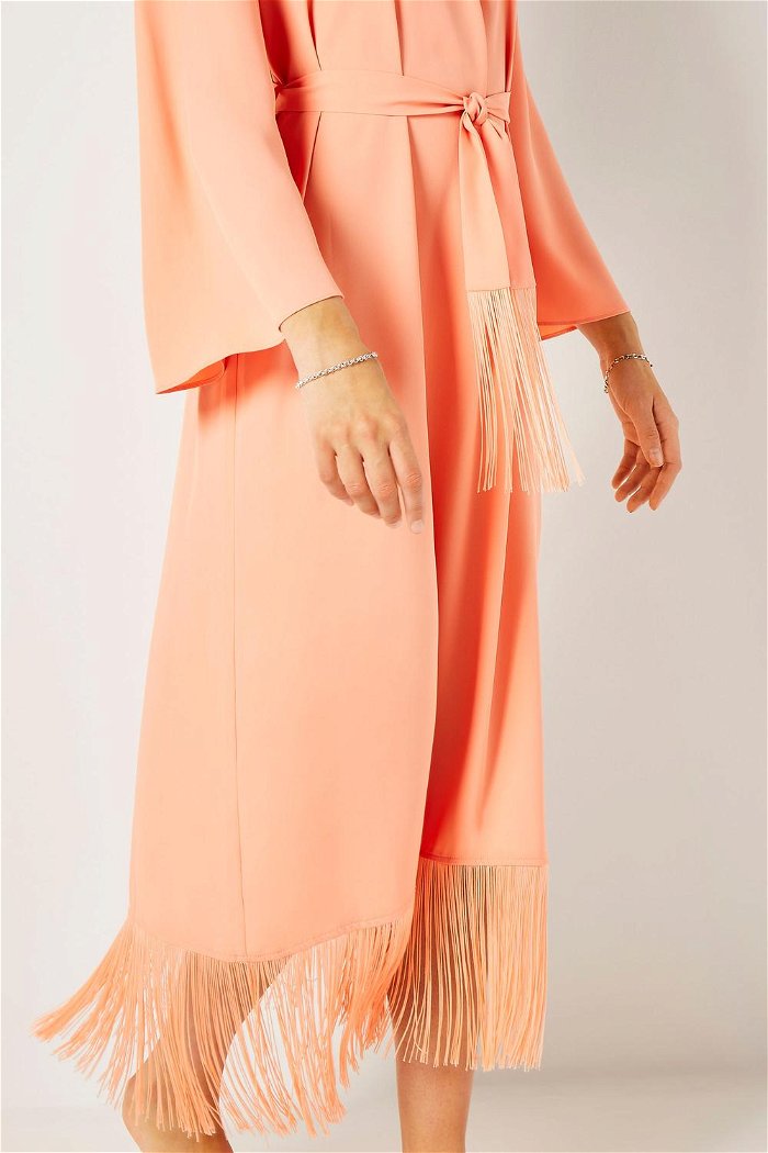 Fringes and Triangle Cut Belted Kaftan product image 3