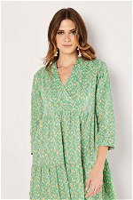 V-Neck and 3/4 Sleeves Printed Maxi Dress product image 2